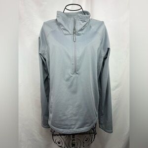 Women's North Face grey 3/4 zip up pullover size S